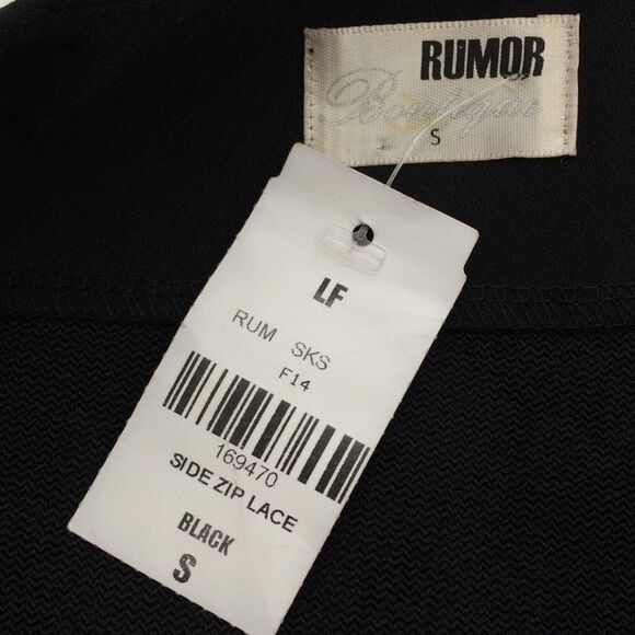 LF Rumor Boutique Mini Skirt with Asymmetric Hem and Partial Lace Front NWT - Picture 8 of 8